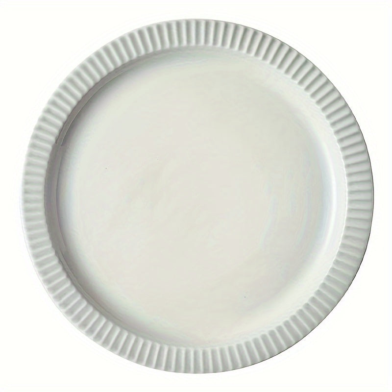 ScandinavianInspired Round Ceramic Dinner Plate  Stylish Design