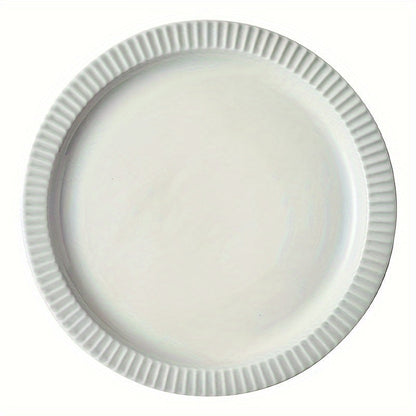ScandinavianInspired Round Ceramic Dinner Plate  Stylish Design