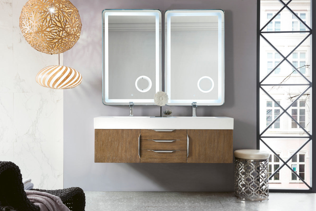 Columbia 59" Double Wall Mount Vanity Cabinet