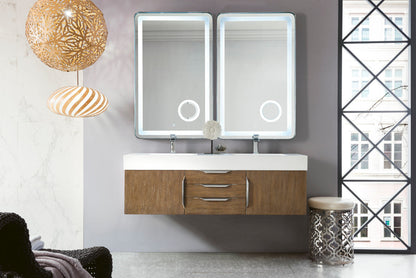 Columbia 59" Double Wall Mount Vanity Cabinet