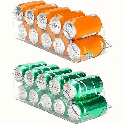 1pc Clear Plastic Refrigerator Organizer Bin