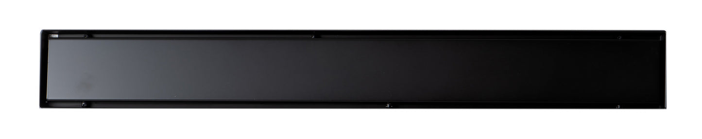 ALFI brand ABLD24B ABLD24B-BM 24" Black Matte Stainless Steel Linear Shower Drain with Solid Cover