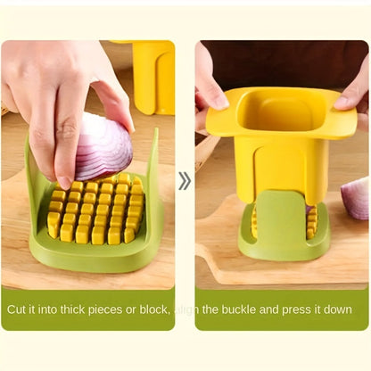 Versatile Manual Vegetable Chopper  Fry Cutter  Stainless Steel