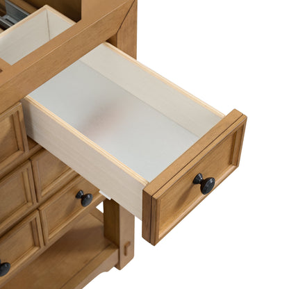 Malibu 60" Single Vanity Cabinet, Amber Birch