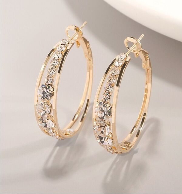 European American Mosaic Earrings - Stylish Air Drill Women's Earrings