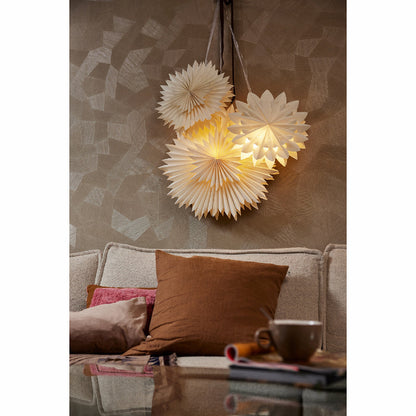 LED Lighted Paper 16 Point Star - 16 Inch - Off White
