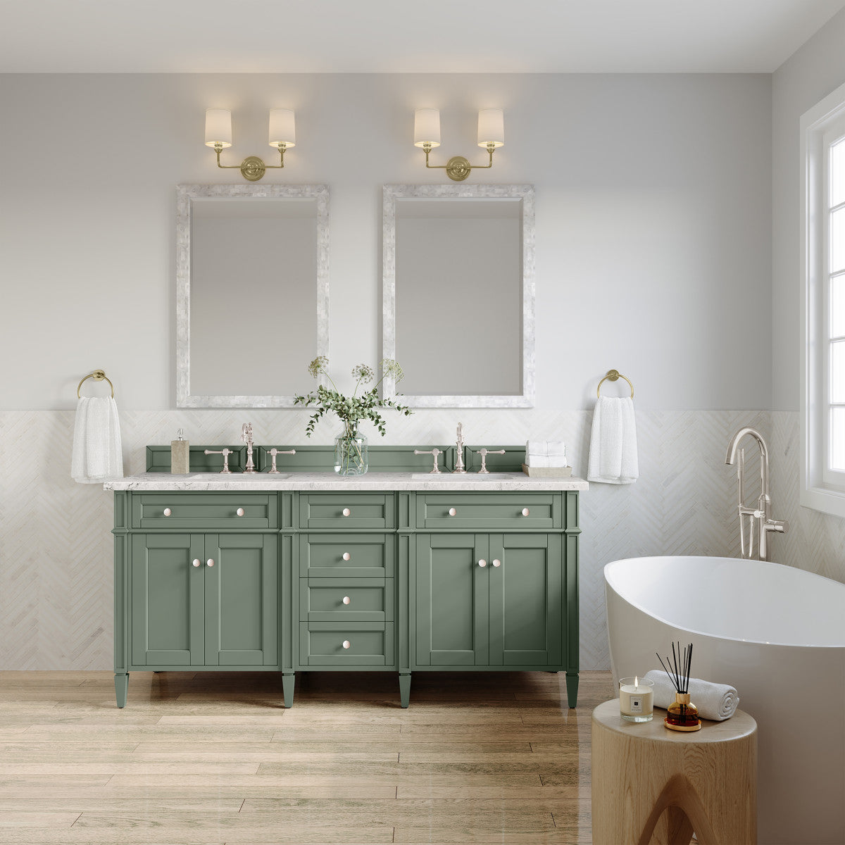 Brittany 72" Double Vanity Cabinet