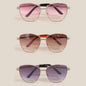 Luxe Rhinestone Accent Aviator Sunglasses