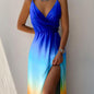 V-neck Slit Sling Dress - Summer Fashion Sexy Slim Suspender Dresses for Women
