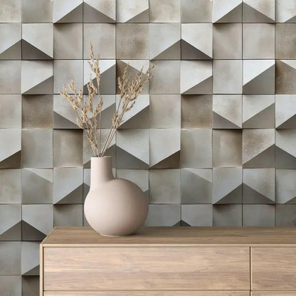 Architectural Shadow Block Mural