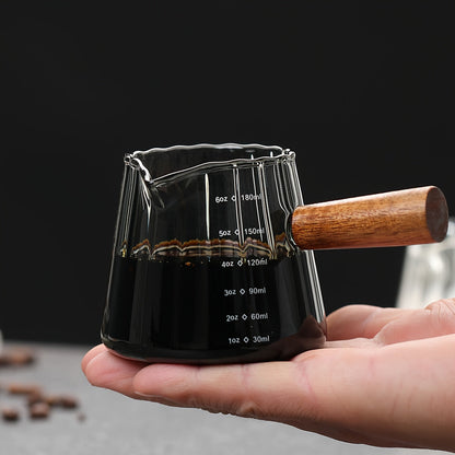 1pc Italian Style Glass Coffee Cup, 6oz, Reusable, Insulated,