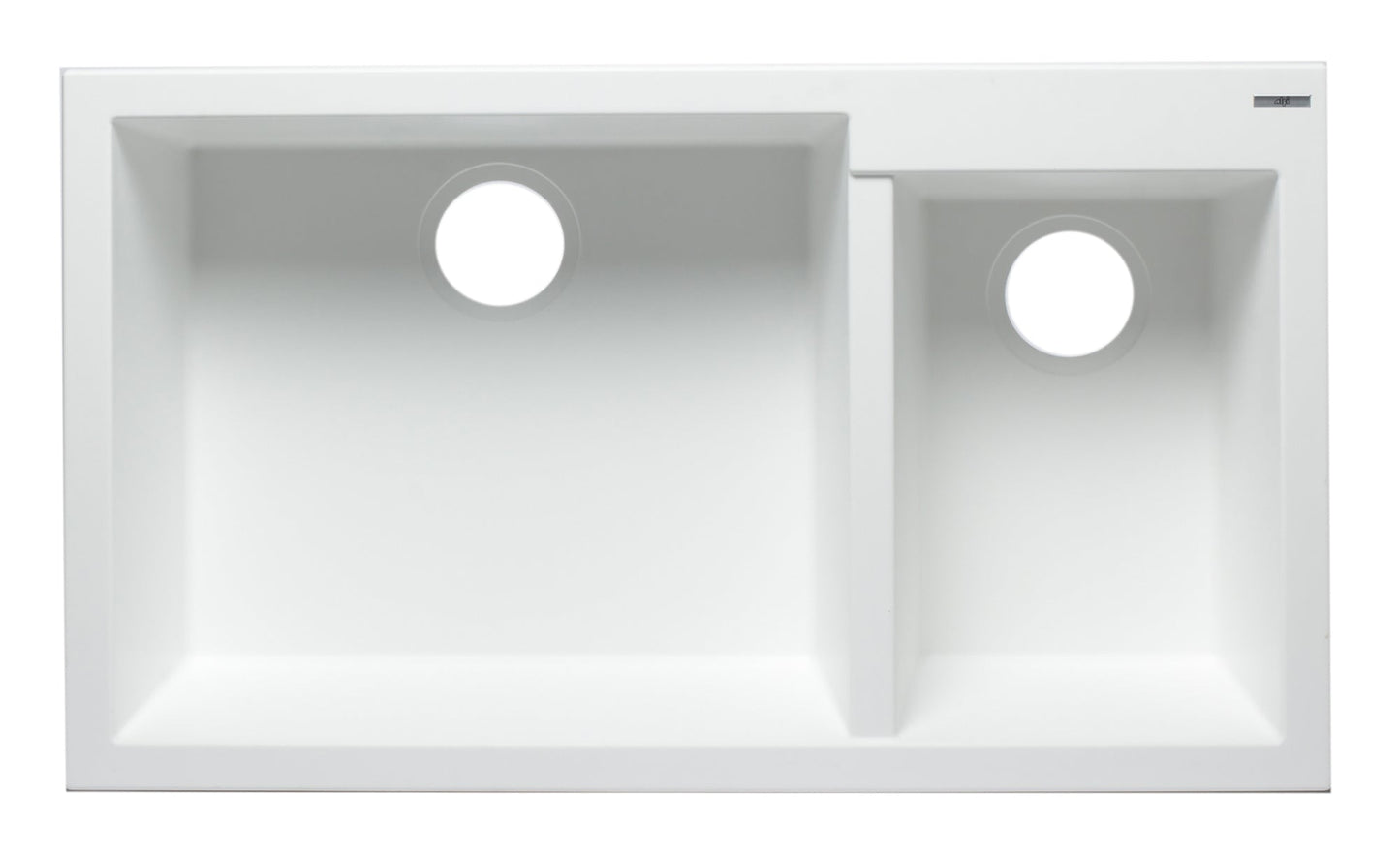ALFI brand AB3319UM 34" Double Bowl Undermount Granite Composite Kitchen Sink