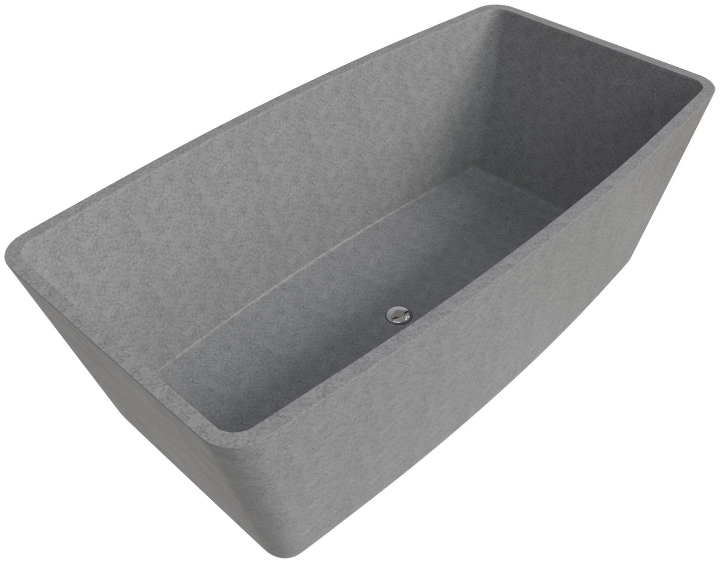 ALFI brand  ABCO71TUB 71" Solid Concrete Rectangular Freestanding Bathtub