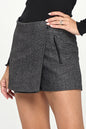 Asymmetrical Wrap Mini Skort with Faux Leather Trim | Apparel | Kitchen + Metal