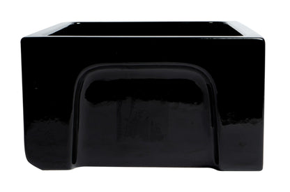 ALFI brand AB2418HS AB2418HS-B 24 inch Biscuit Reversible Smooth / Fluted Single Bowl Fireclay Farm Sink