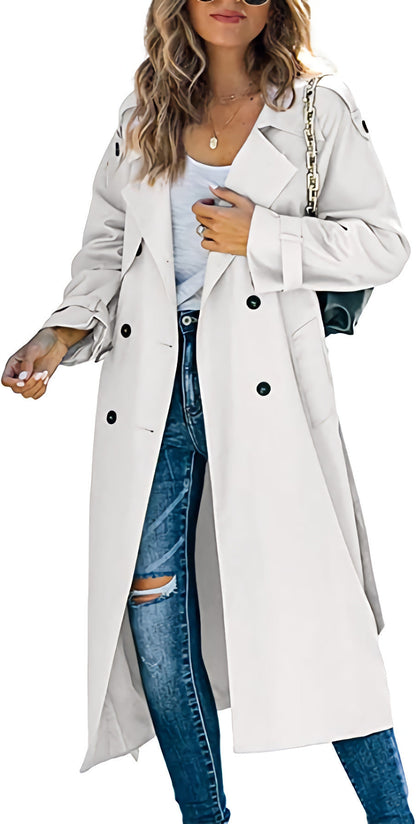 Women's Casual Windbreaker Jacket - Fashionable Solid Color Outerwear for Women