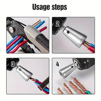 1PC Wire Twisting Tool – Quick Twister Electrician Artifact for Power Drill Drivers | Multi-Tool Cable Connector Device