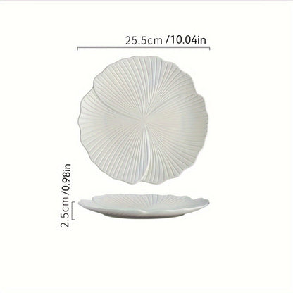 Premium White Ceramic Dinner Plates for Gourmet Dining