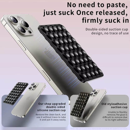 2pcs Double-Sided Silicone Phone Wall Mount with Suction Grip