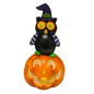 Owl On Pumpkin  With Moving Digital Eyes