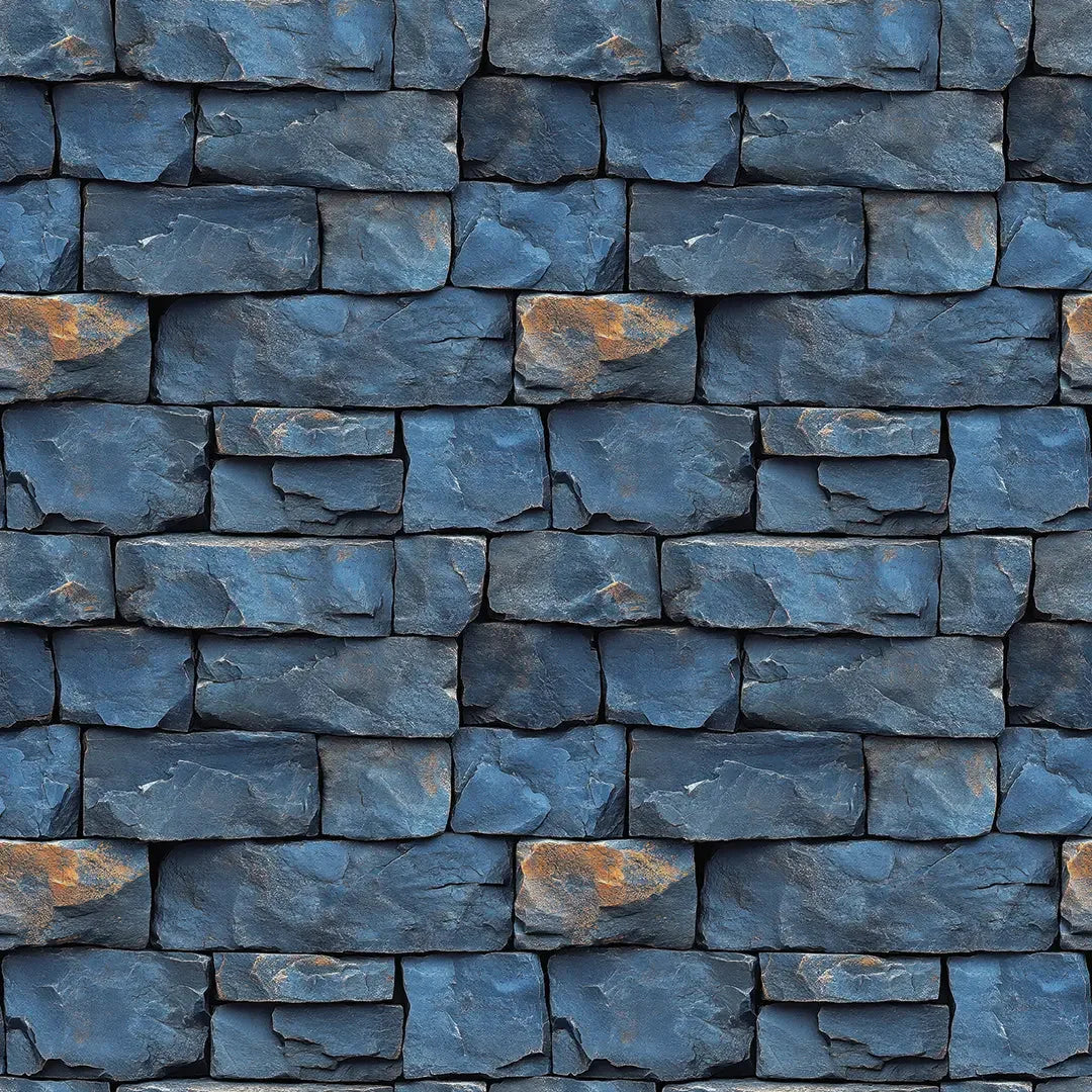 Cobalt Slate Ledge Stone Wall