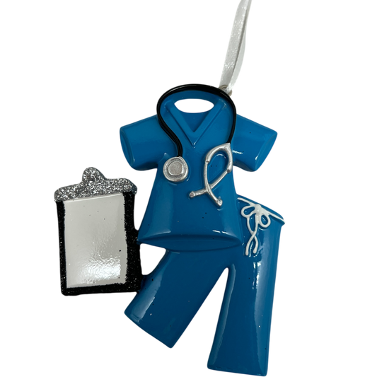 Occupation Scrubs Ornament - Blue