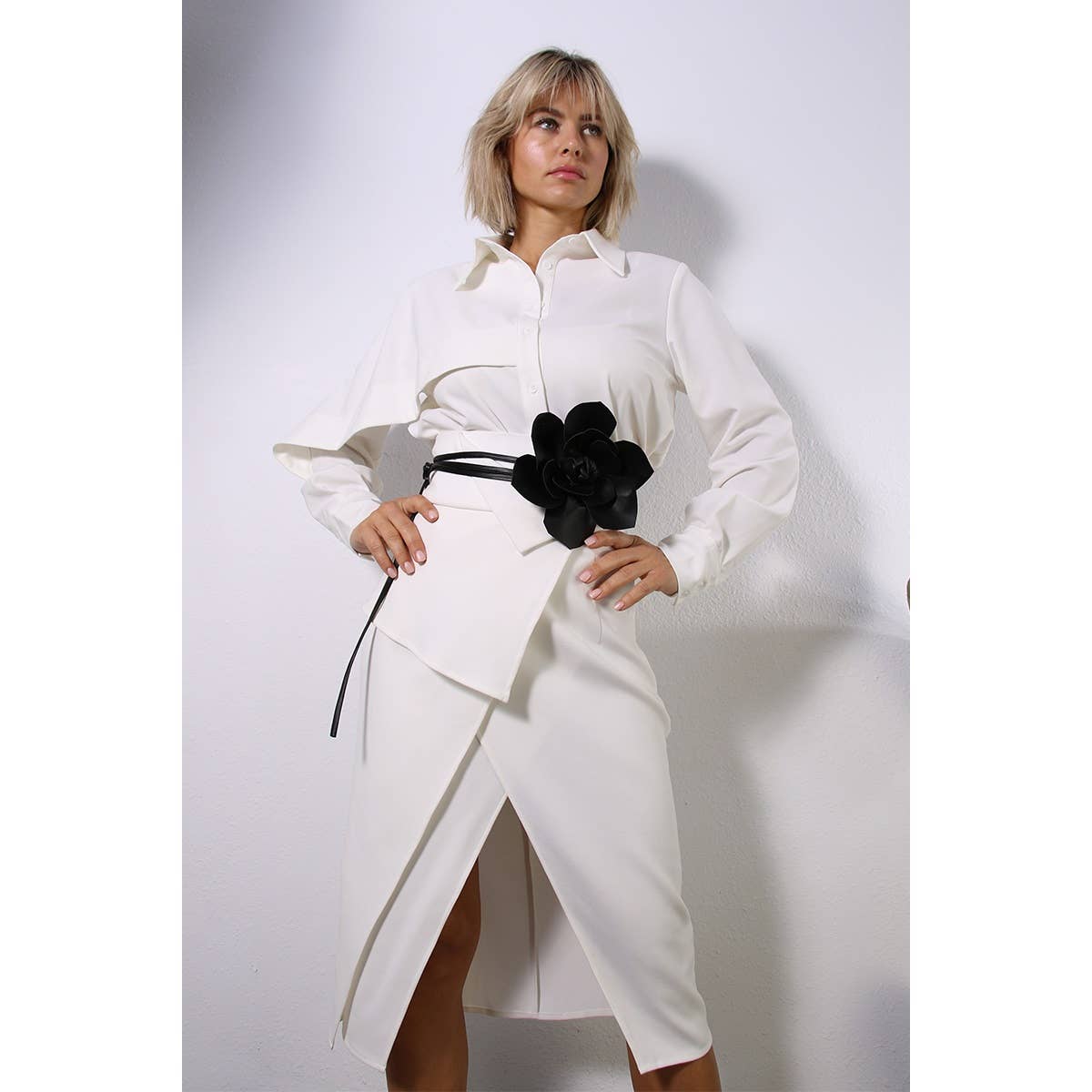 The Rose Faux Leather Flower Corsage Belt- Only a few left!