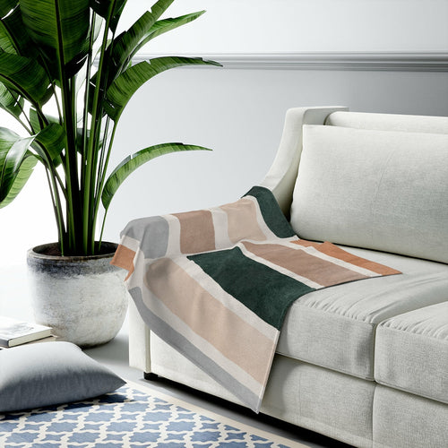 Abstract Bars Blanket Plush Throw | Kitchen + Metal