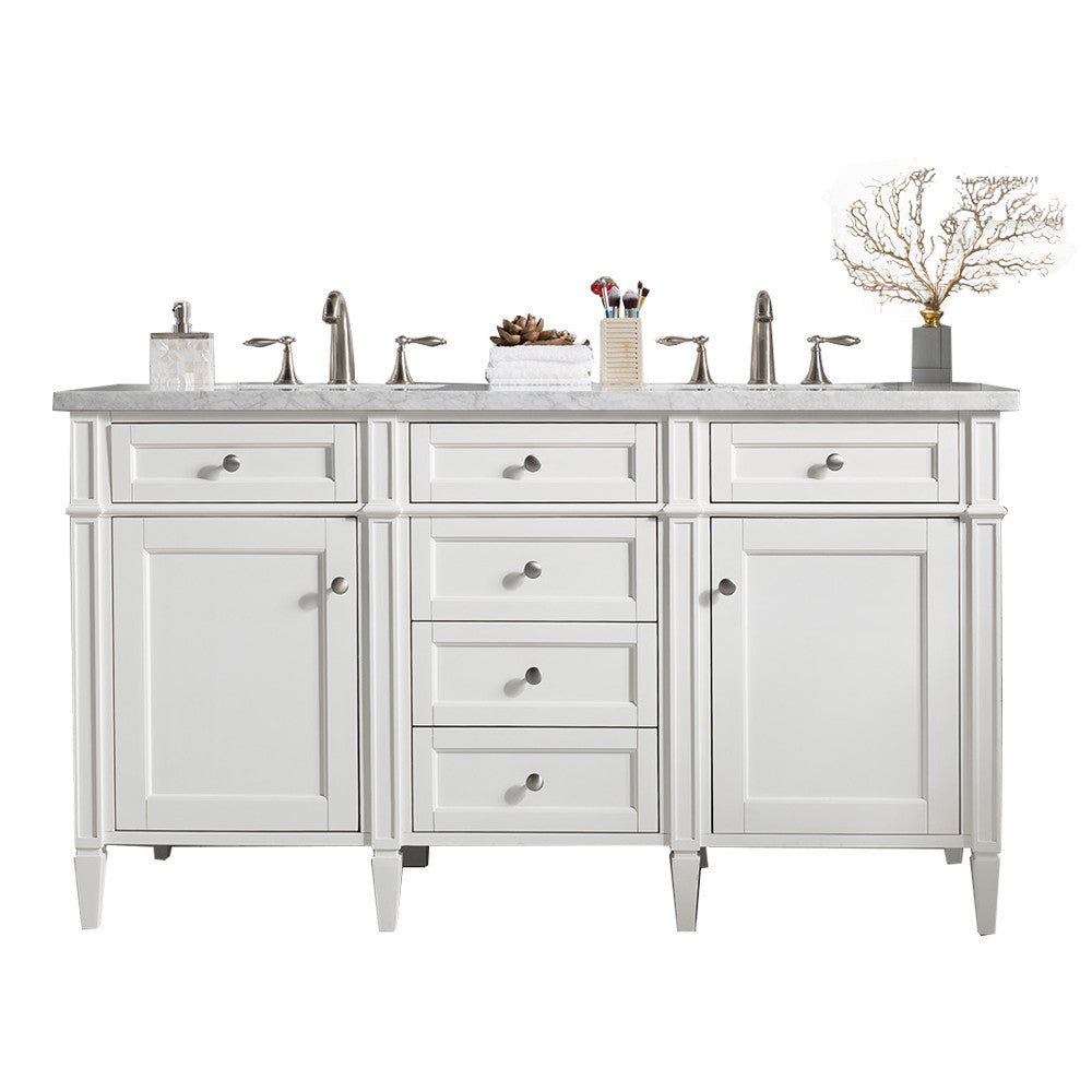 Brittany 60" Double Vanity in Bright White