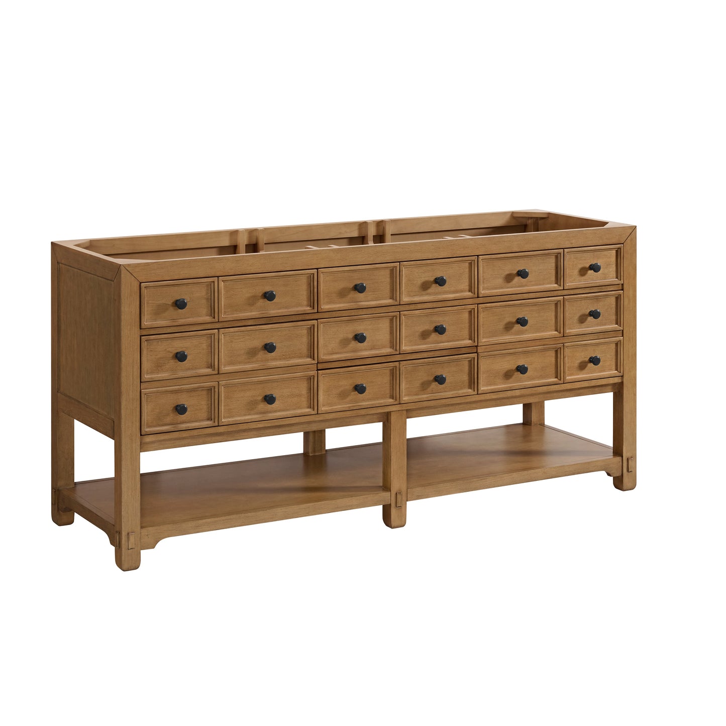 Malibu 72" Double Vanity Cabinet, Amber Birch