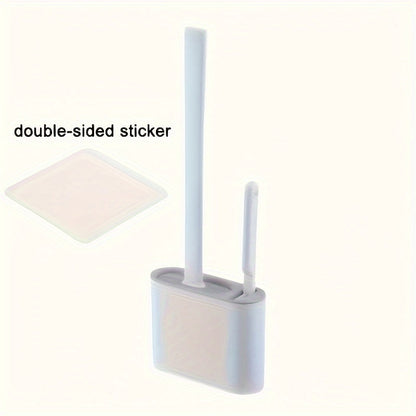 WallMounted Toilet Brush Set with Silicone Heads