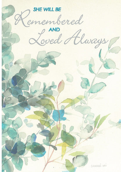 Loved and Remembered Sympathy  Card