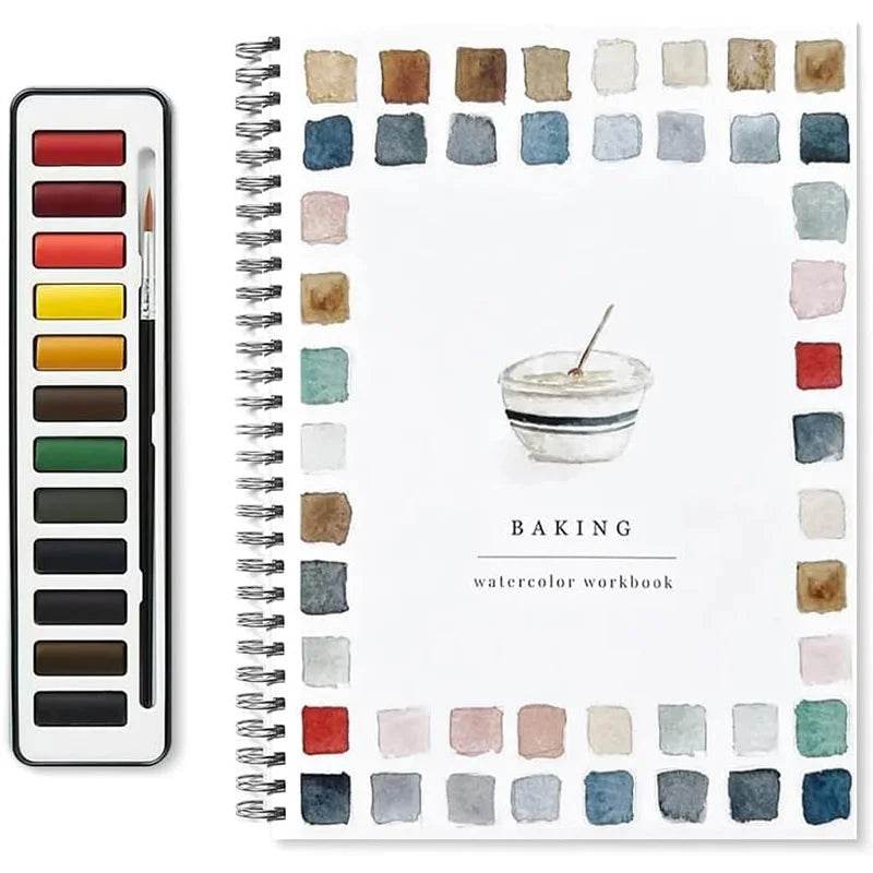 Floral Watercolor Workbook Spiral Sketchbook for Beginner Artists