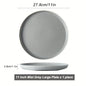 Elegant Mist Gray Porcelain Dinner Plate Dishwasher  Microwave Safe