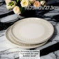 Artena Floral Embossed Ceramic Dinner Plate Set  27cm  22cm Microwave