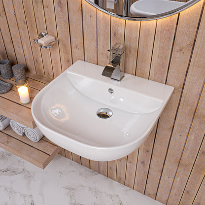 ALFI brand AB1258 Square Body Curved Spout Single Lever Bathroom Faucet