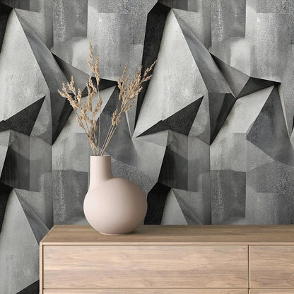 Urban Graphite Facets Mural