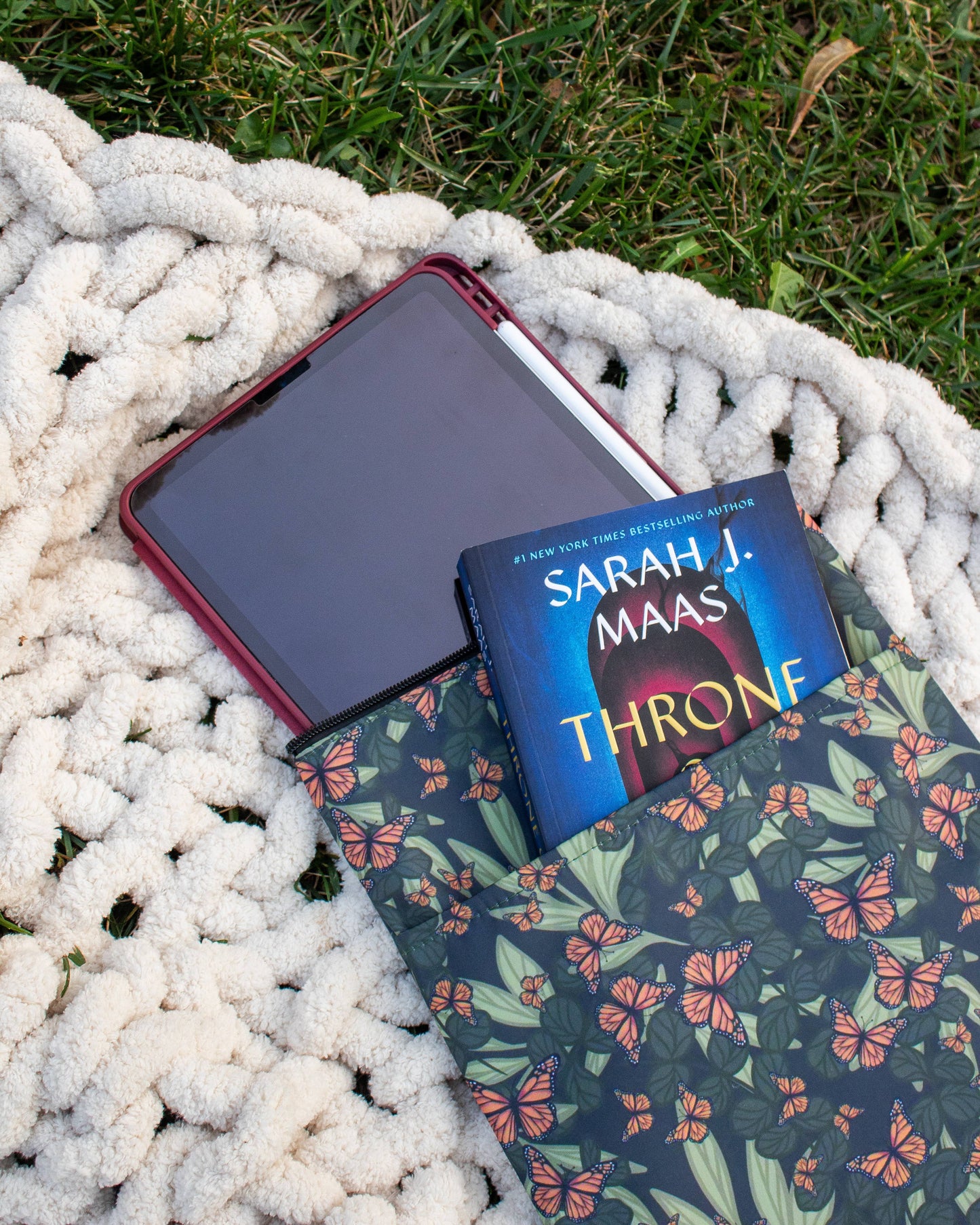 Meaggie Moos - Book / Tablet Sleeve | Butterfly Garden
