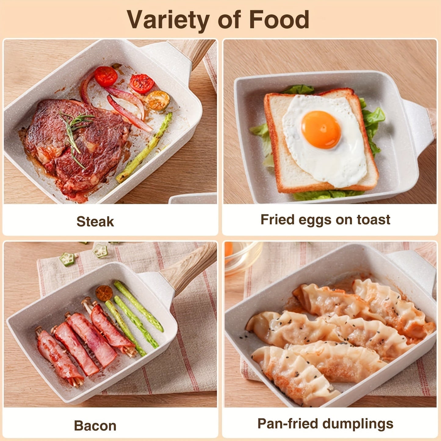 Japanese Tamagoyaki NonStick Ceramic Pan with Accessories | Kitchen + Metal