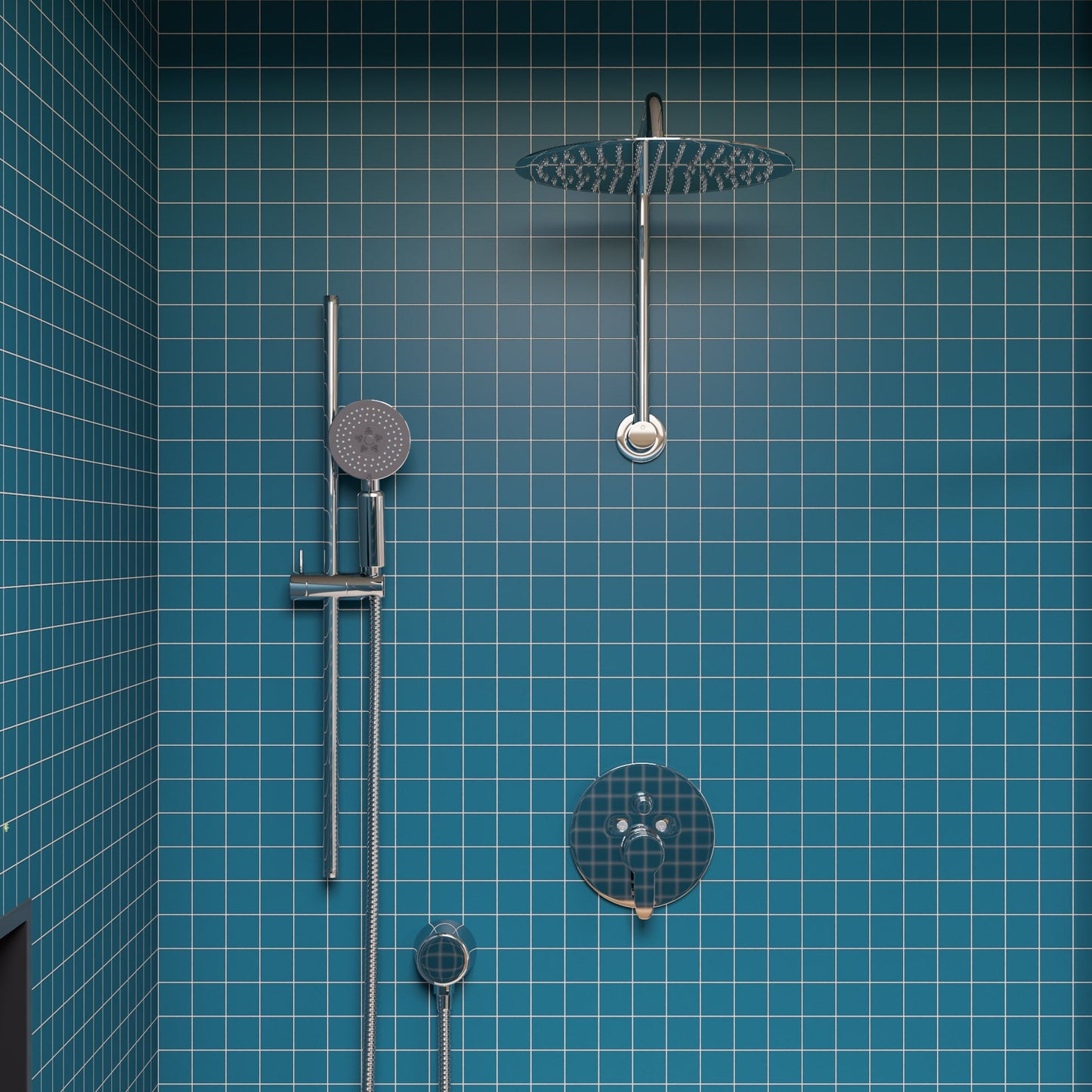 ALFI brand AB12GRW 12" Round Raised Wall Mounted Shower Arm
