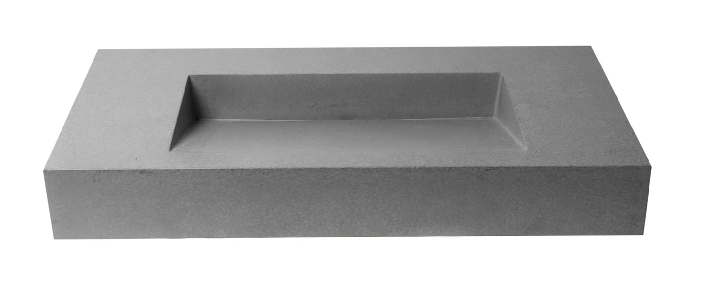 ALFI brand  ABCO40R 40" Solid Concrete Rectangular Countertop Sink