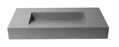 ALFI brand  ABCO40R 40" Solid Concrete Rectangular Countertop Sink