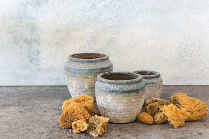 Earthy Blue Planter Pot