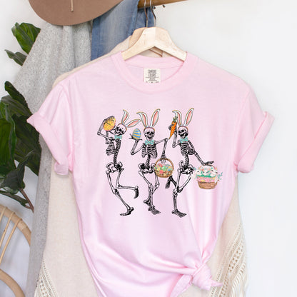 Easter Eggs And Skeletons Comfort Colors Tshirt