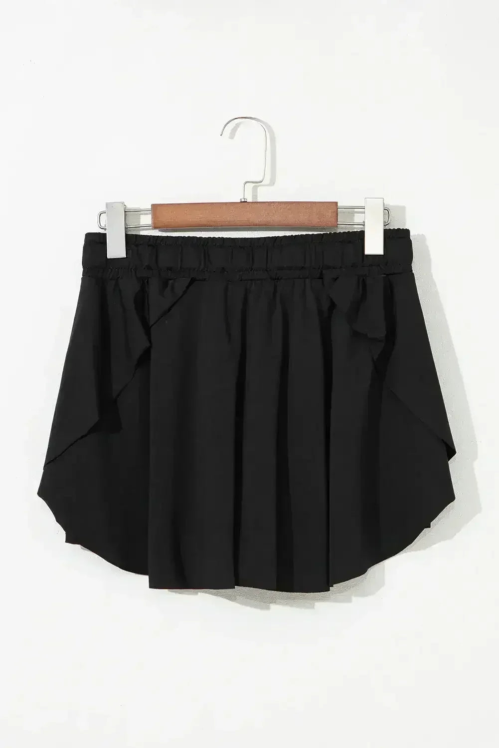 Light Green Drawstring High Waist Lined Tennis Skort