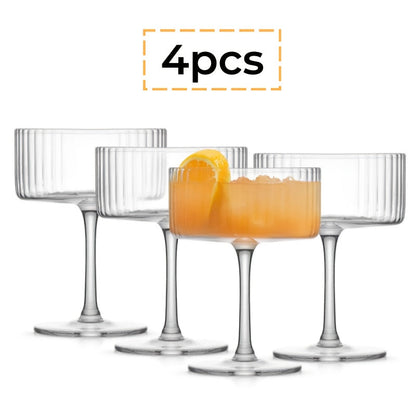 Set of 4 Vintage Cocktail Glasses Perfect Party Gift