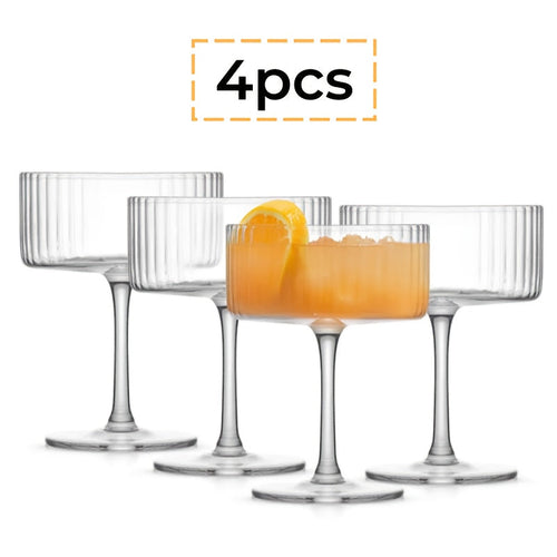 Set of 4 Vintage Cocktail Glasses Perfect Party Gift