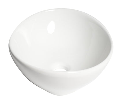 ALFI brand  ABC913 White 16" Egg Shape Above Mount Ceramic Sink