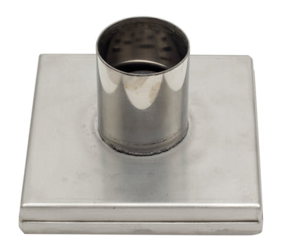 ALFI brand  ABSD55B-BSS 5" x 5" Modern Square Brushed Stainless Steel Shower Drain with Solid Cover