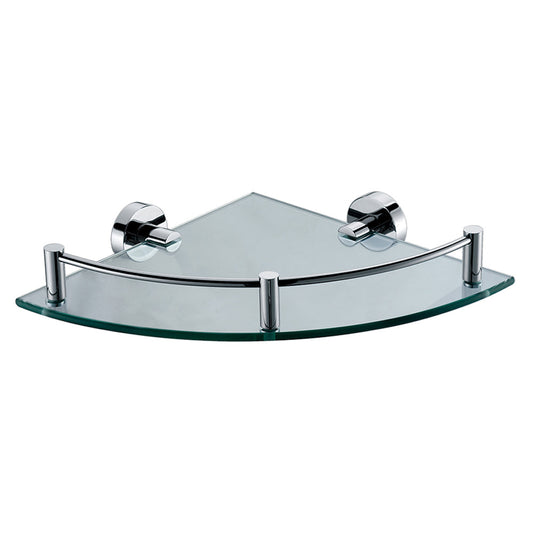 ALFI brand  AB9546 Polished Chrome Corner Mounted Glass Shower Shelf Bathroom Accessory